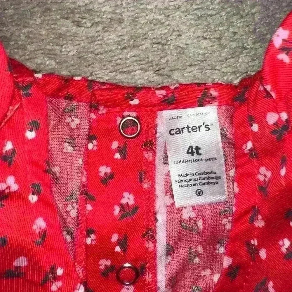 Carter's Red Polka Dot One Piece - Picture 3 of 3